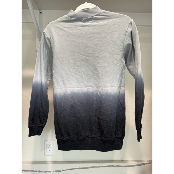 NWT BP Nordstrom Dip Dye Crew Neck Sweatshirt Black/Grey/Blue‎ Size XXS - Picture 3 of 5